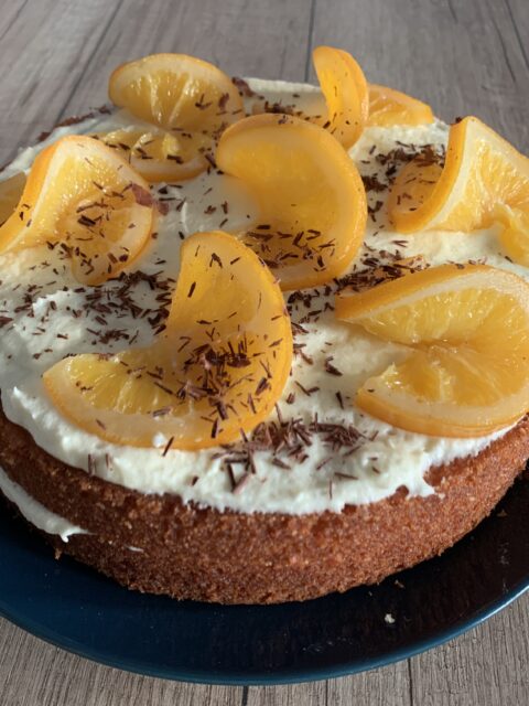 Sinaasappeltaart met speculaaskruiden